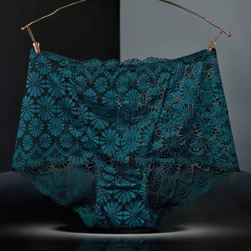 Lingerie High Waisted Hollowed Out lace Plus Size Panties