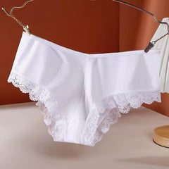 Lingerie Ice silk Low-Waist Brief G String Cross Strap Hollow out Underpant Panties