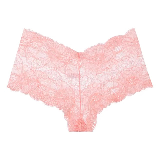 Lingerie Lace Embroidery Low-waist G String Brief Transparent UnderwearPanties