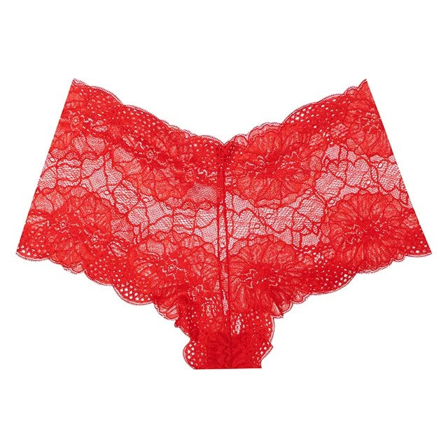 Lingerie Lace Embroidery Low-waist G String Brief Transparent UnderwearPanties