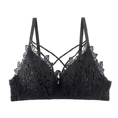 Lingerie Lace Floral Embroidery Bralette Comfort Seamless Adjusted Bras