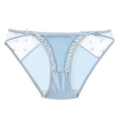 Lingerie Lace G String Breathable Hollow out Ice Silk Low-waist Underwear Panties