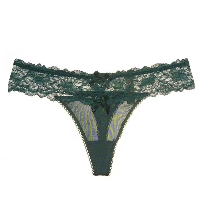 Lingerie Lace Low-waist Briefs Hollow Out Underpants Intimates G String Panties