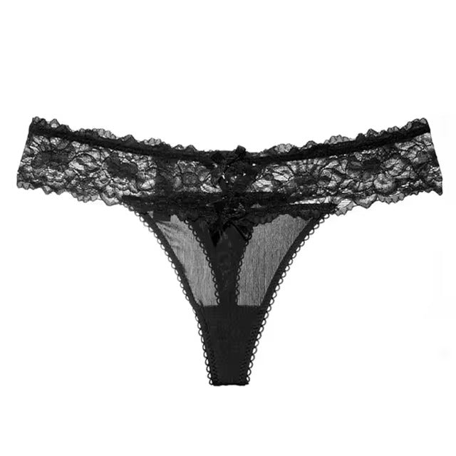 Lingerie Lace Low-waist Briefs Hollow Out Underpants Intimates G String Panties