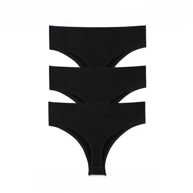 Lingerie Low Waist Seamless Comfort Underwear G String Thong Breathable 3Pcs Panties