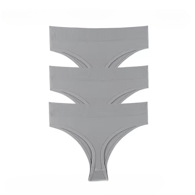 Lingerie Low Waist Seamless Comfort Underwear G String Thong Breathable 3Pcs Panties