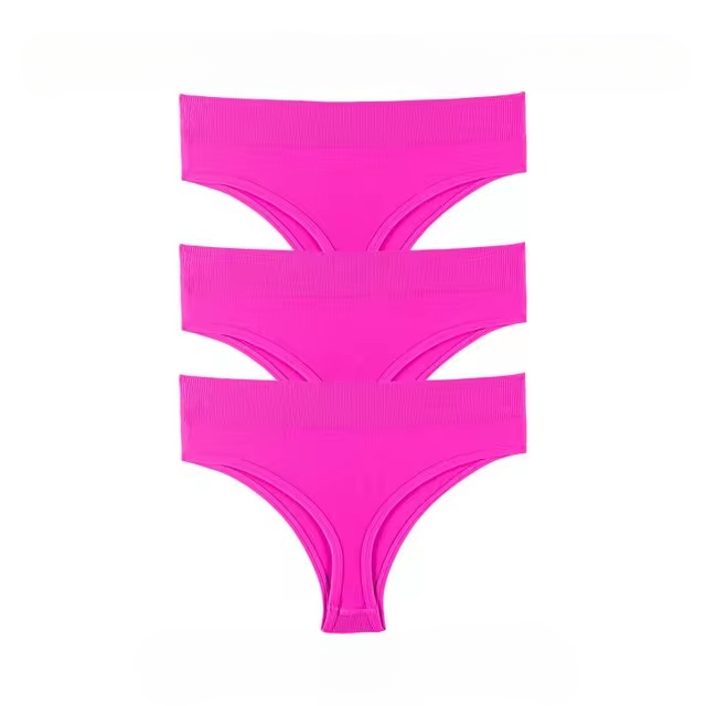 Lingerie Low Waist Seamless Comfort Underwear G String Thong Breathable 3Pcs Panties