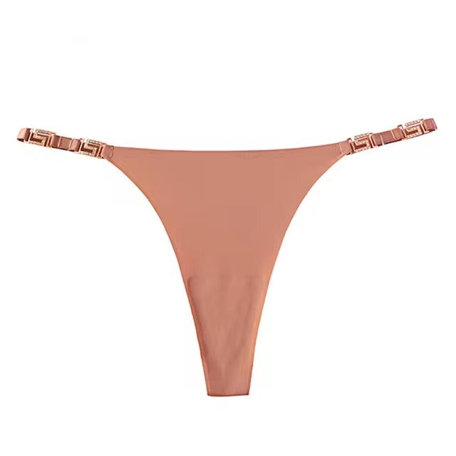 Lingerie Low-waist Diamond Chain Underwear Metal Decoration G String Panties