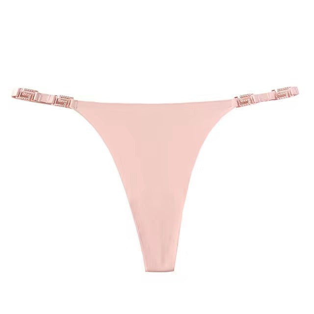 Lingerie Low-waist Diamond Chain Underwear Metal Decoration G String Panties