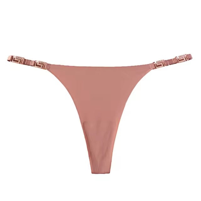 Lingerie Low-waist Diamond Chain Underwear Metal Decoration G String Panties