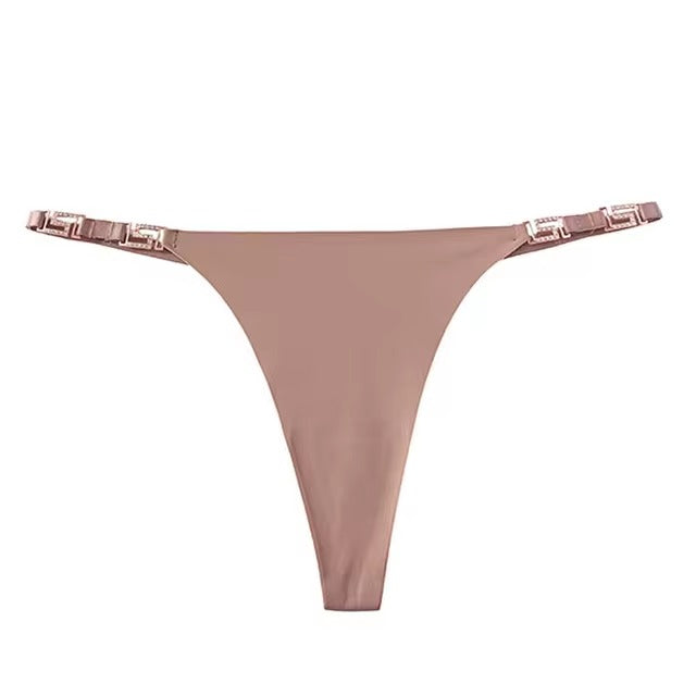 Lingerie Low-waist Diamond Chain Underwear Metal Decoration G String Panties