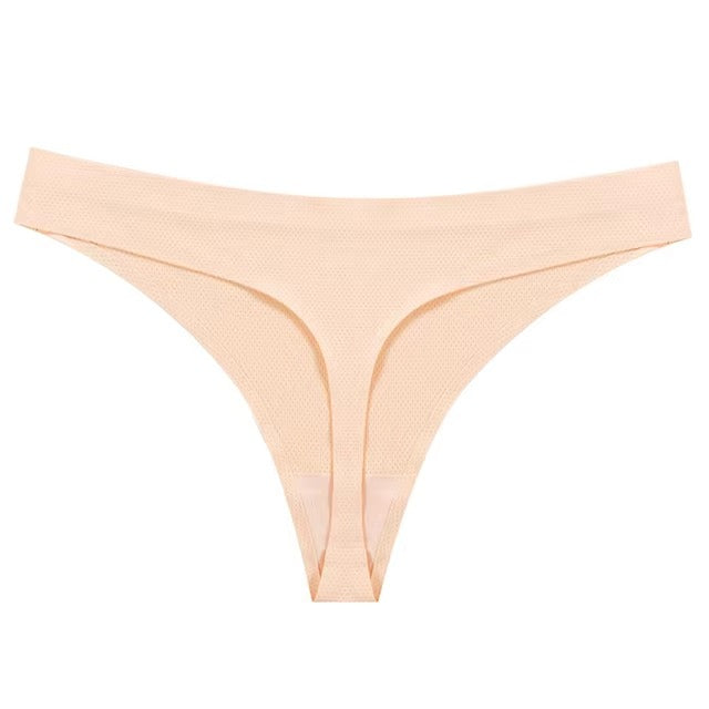 Lingerie Solid Thong No trace Breathable G String Intimates Low-waist Panties