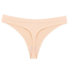 Lingerie Solid Thong No trace Breathable G String Intimates Low-waist Panties