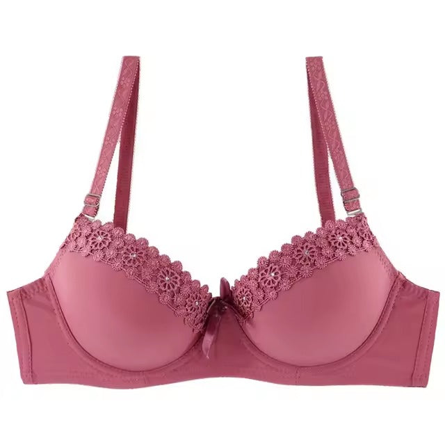 Lingerie Push Up Brassiere Plunge Embroidery Underwear Plus Size Everyday Bra