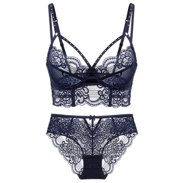 Lingerie Push Up Lace Underwear Set Embroidery Pantie