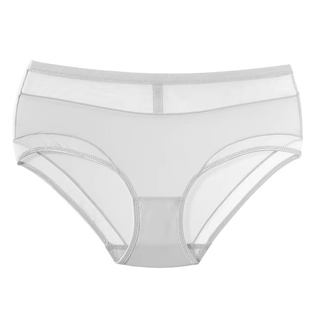Lingerie Satin Low-waist Lace Transparent Mesh Silky Temptation G String Comfortable Panties