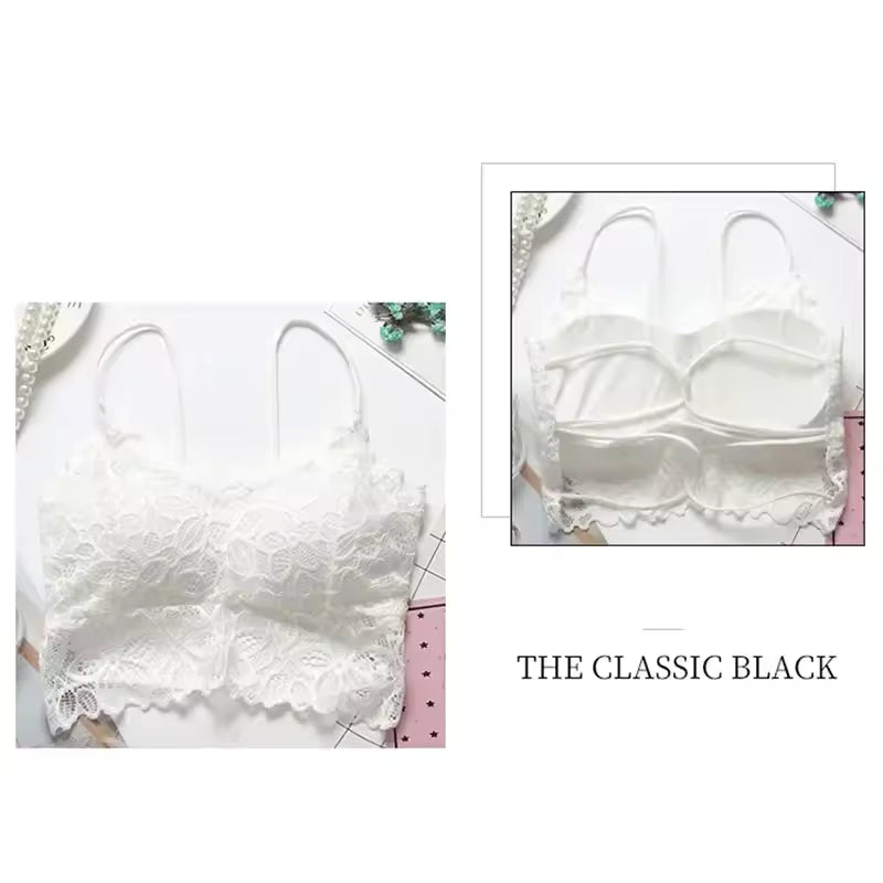 Lingerie Seamless Strapless Lace Push Up Bralette Brassiere Bras