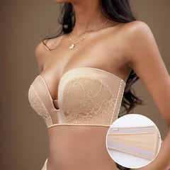 Lingerie Strapless Backless Small Breast Lace Brassiere Bra