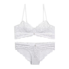 Lingerie Ultra-thin Push Up Brassiere Embroidery Lace Underwear Set
