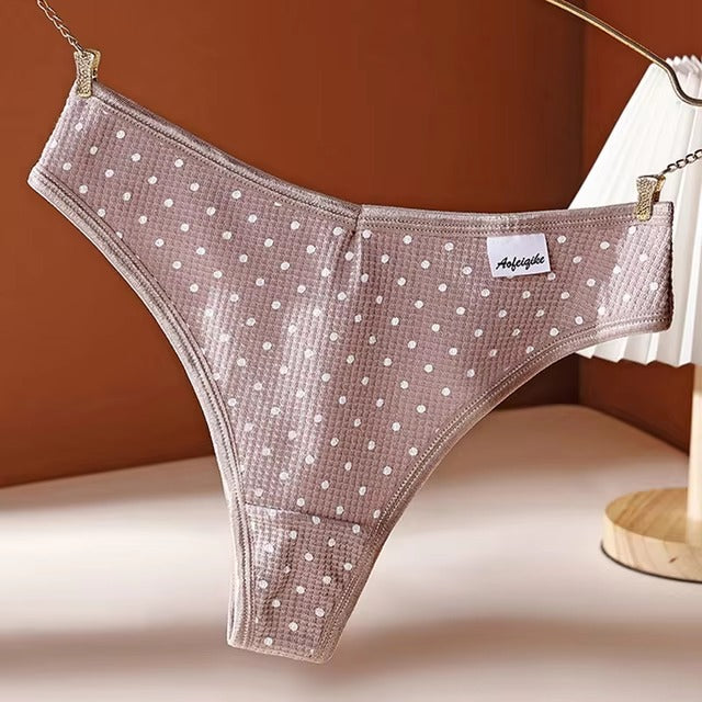 Lingerie V Waist Cotton Low-waist G String Thong Underwear Comfort Breathable Panties