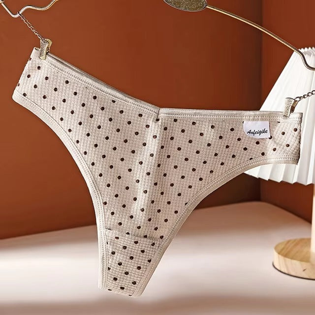 Lingerie V Waist Cotton Low-waist G String Thong Underwear Comfort Breathable Panties