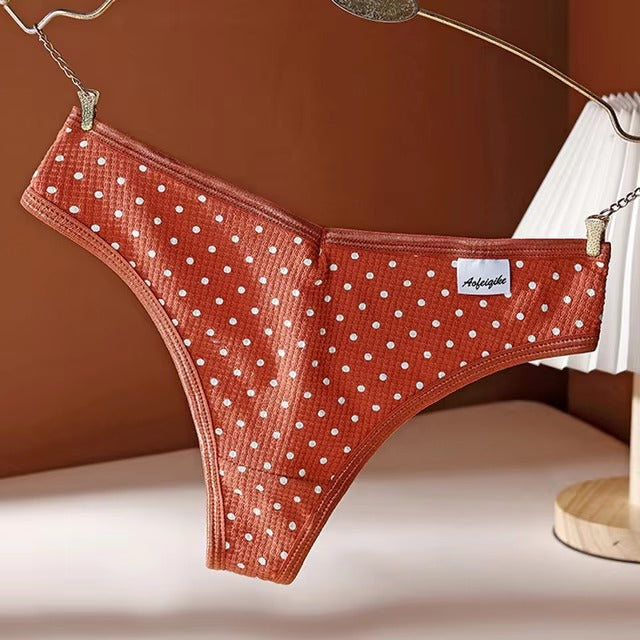 Lingerie V Waist Cotton Low-waist G String Thong Underwear Comfort Breathable Panties