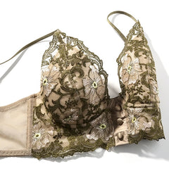 Lingerie Wireless Bralette Push Up Brassier Underwear Bra and Panty Set
