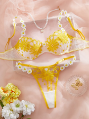 Luxury Sweet Lace Intimate Erotic Beautiful Floral Embroidery Underwear