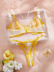 Luxury Sweet Lace Intimate Erotic Beautiful Floral Embroidery Underwear