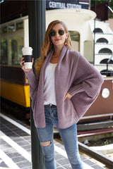 Mauve Batwing Easy On Cardigan