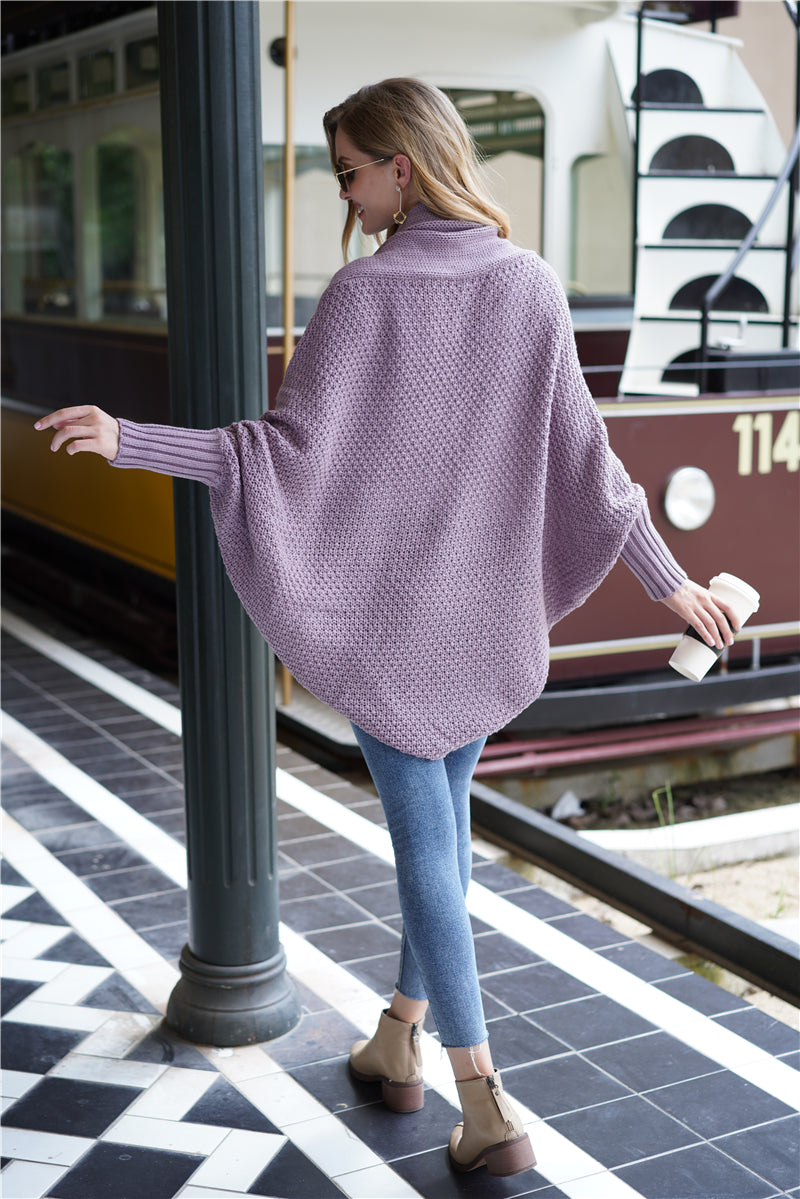Mauve Batwing Easy On Cardigan