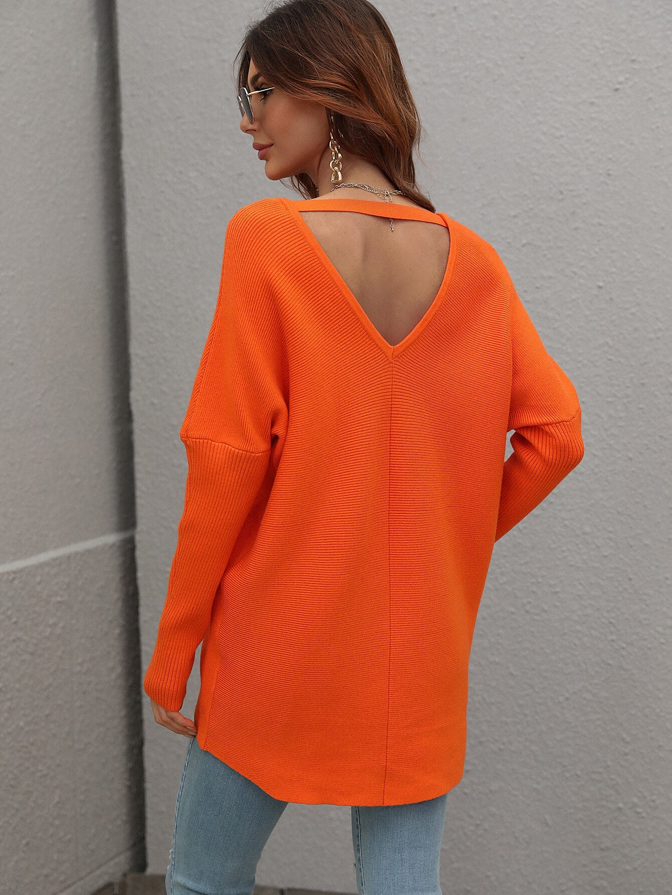 CLIA KNIT SWEATER - ORANGE