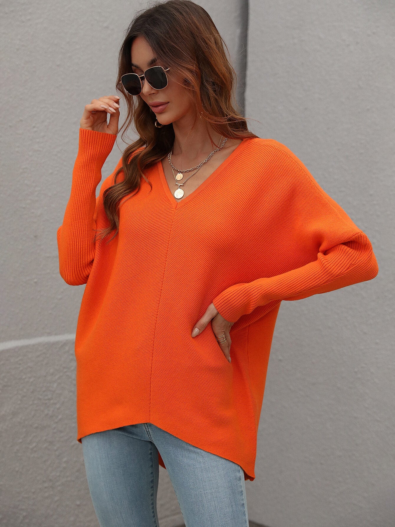 CLIA KNIT SWEATER - ORANGE