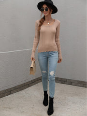 SHELL KNIT TOP - NEUTRAL