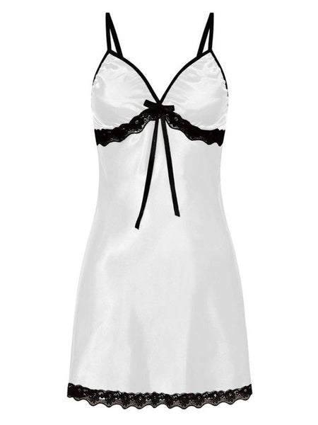 Open Shoulder Bows Polyester Lingerie