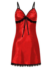 Open Shoulder Bows Polyester Lingerie