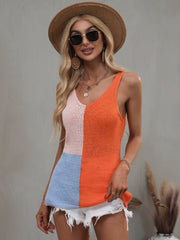 BABETTE KNIT TANK - ORANGE