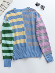 ROBERTA Stripe Multi Color Knit Top