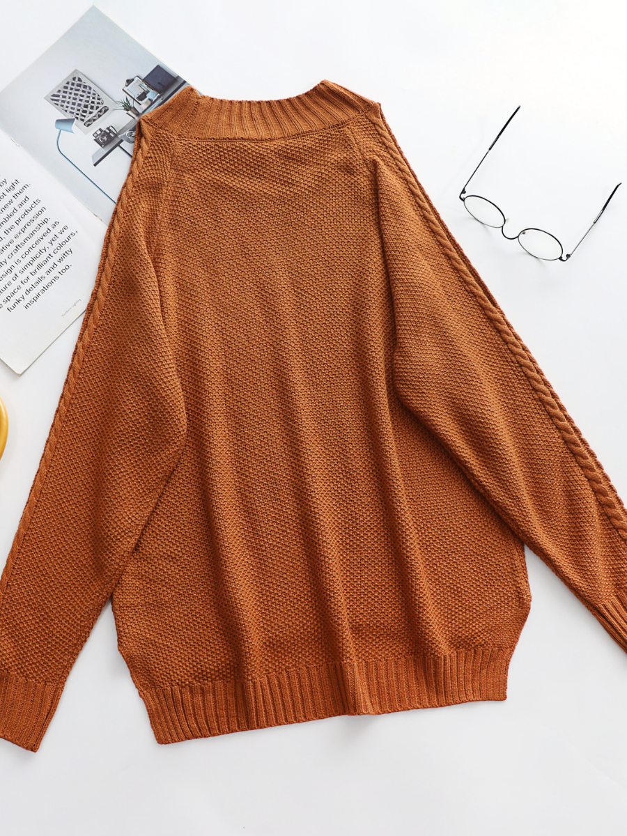 Persimmon Shoulder Cut-Out Knit Sweater
