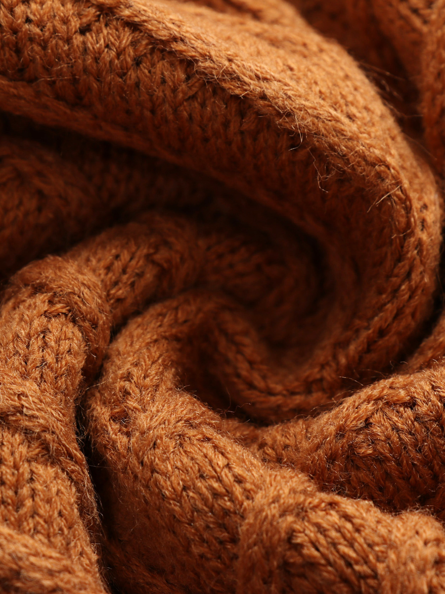Persimmon Shoulder Cut-Out Knit Sweater
