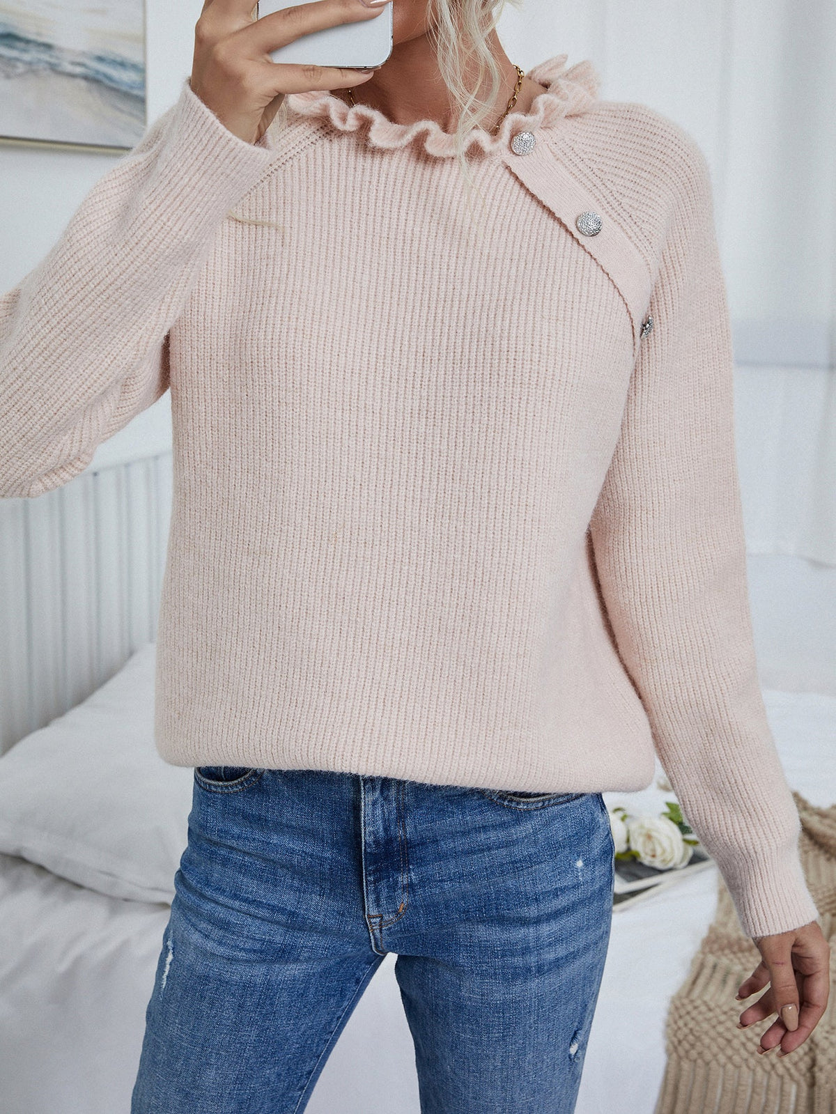 MAKEDO Pink Knit Sweater
