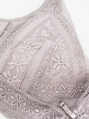 Plus Size Lace Wireless Full Coverage Adjustable Thin Bra