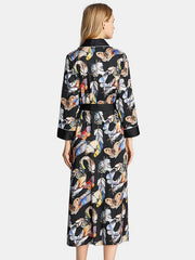 Printed Long Sleeve Casual Nightgown