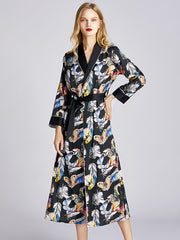 Printed Long Sleeve Casual Nightgown