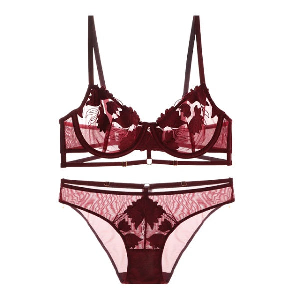 Push Up Brassiere Lace Hollow Out Underwear Set Lingerie