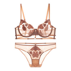 Push Up Brassiere Lace Hollow Out Underwear Set Lingerie