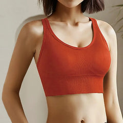 Push Up Crop Top Fitness Hollow Breathable Running Athletic Sportswear Corset Sports Bra