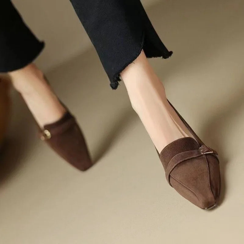 High Heels Loafers Office Elegant Dress Trendy Pointed Toe Low-top Shoes Wedding Bridal Quality Shoes