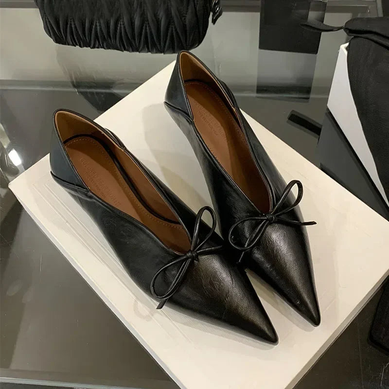 Elegant Shoes Low Heel Shallow Gold Pointed Toe Pumps Office Shoes Zapatos De Mujer