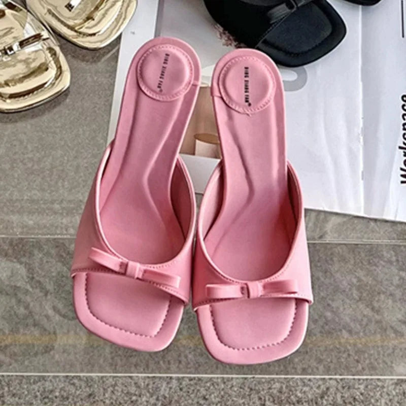 Open-Toe Stiletto Patent-Leather Buckle Sandals French Style High-Heeled Slippers Outdoor Wear Shoes